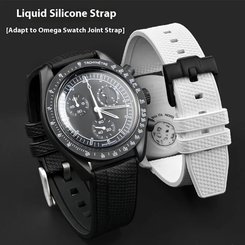 Omega Watch Seamaster - Bracelet en Silicone liquide 20mm 22mm