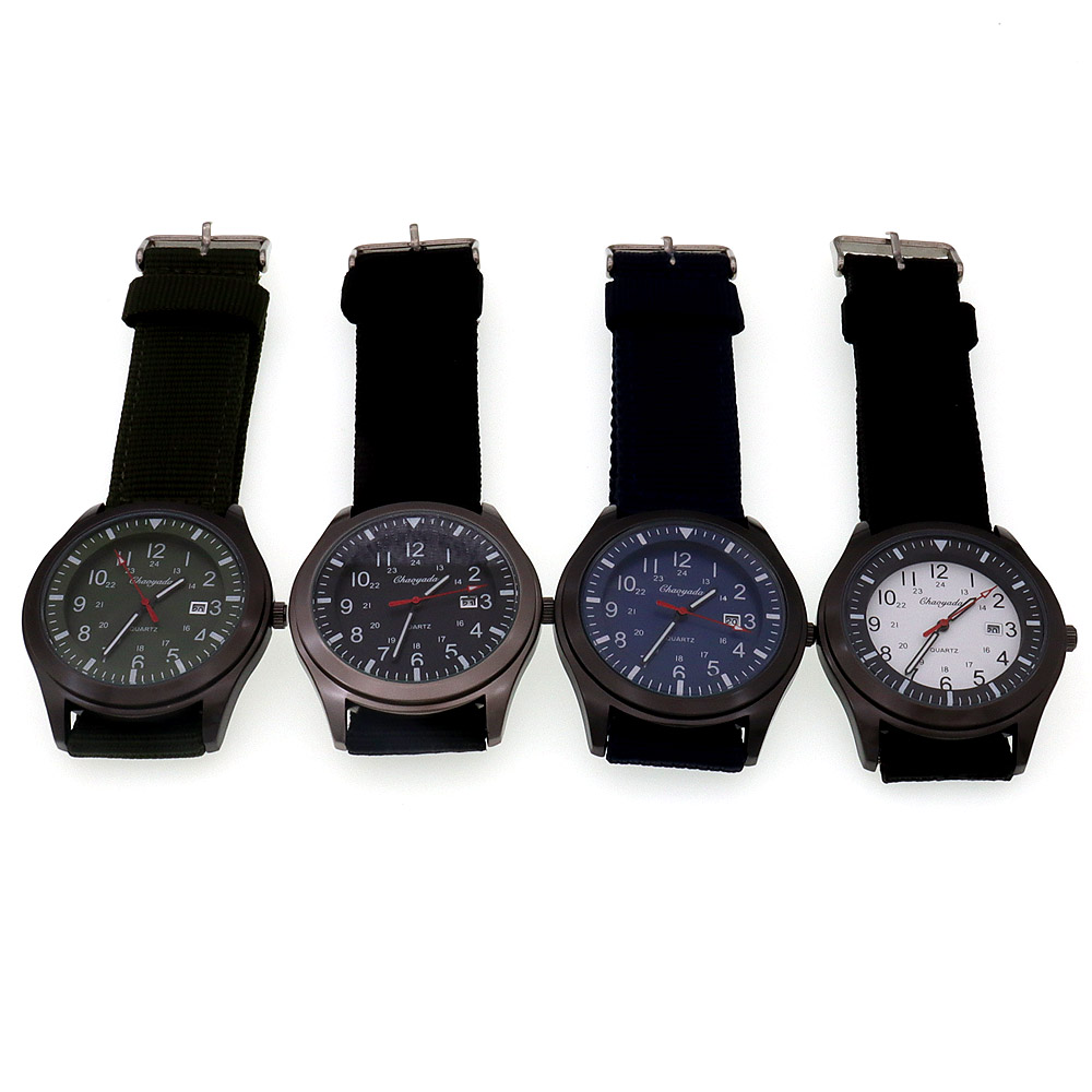 Montre à quartz de luxe pour h - Canvas Strap Watch avis et prix