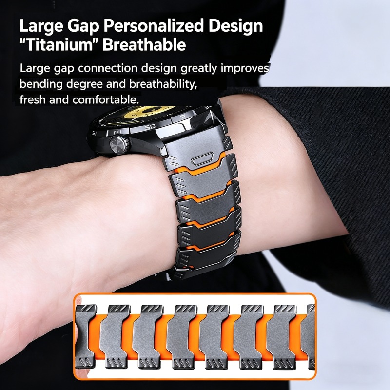 Bracelet en caoutchouc titane  - Silicone Watch Band 22Mm avis et prix