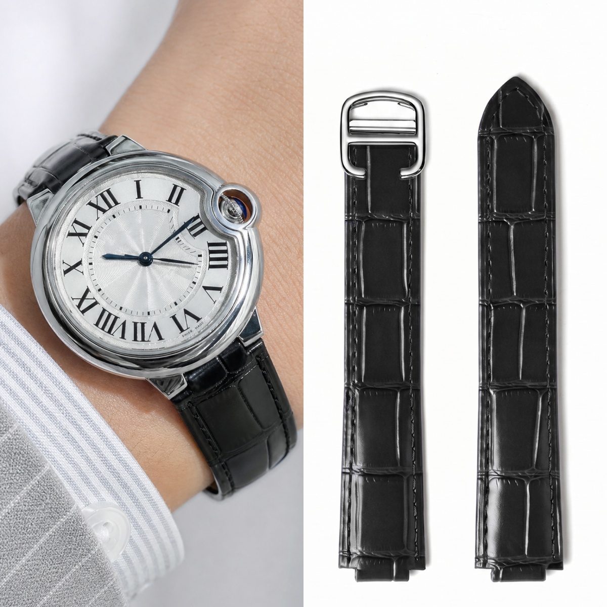 Bracelet de montre spécial en  - Cartier Watch Ballon Bleu avis et prix